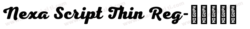 Nexa Script Thin Reg字体转换